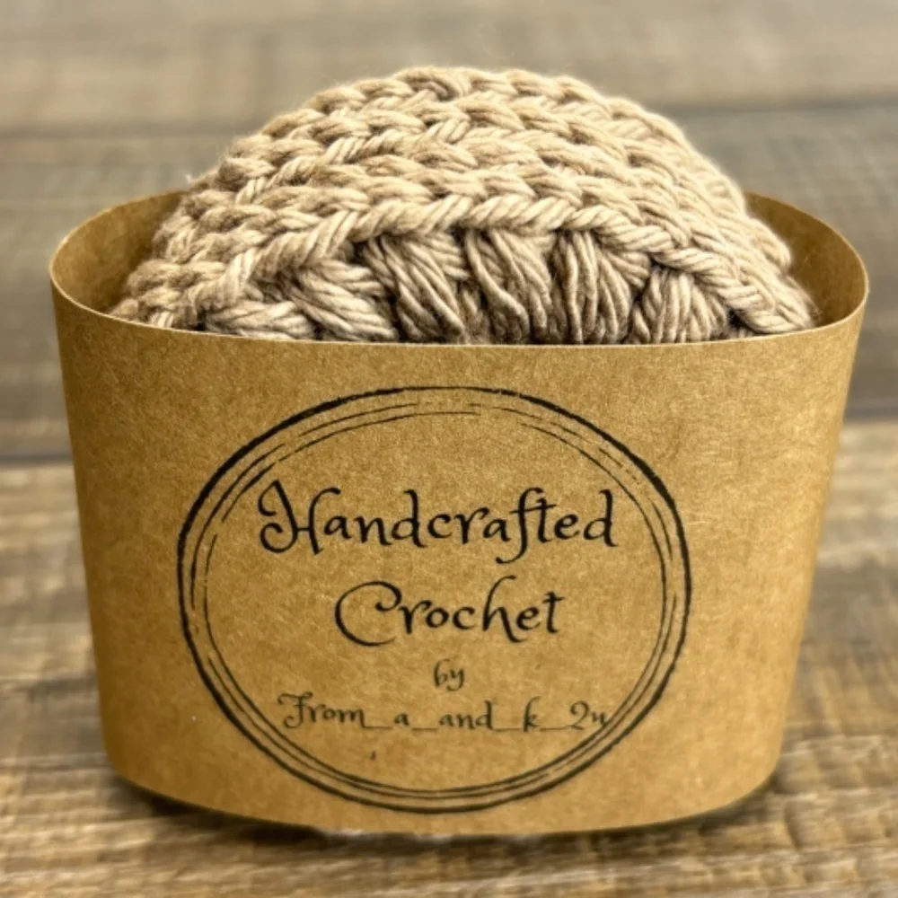 Handcrafted Crochet Face Round Makeup Remover Scrubbies Set‎ Cotton Yarn